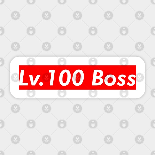 Level 100 Boss Sticker by giovanniiiii